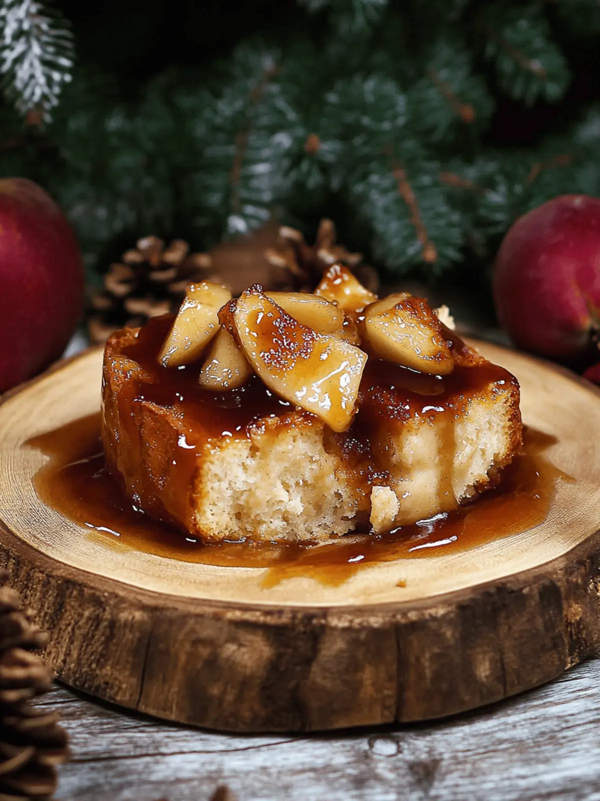 Cardamom Pear Bread Pudding