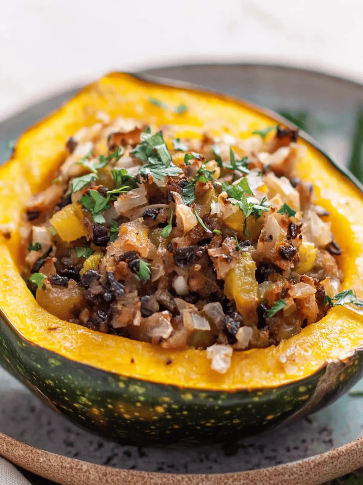 Vegan Stuffed Acorn Squash