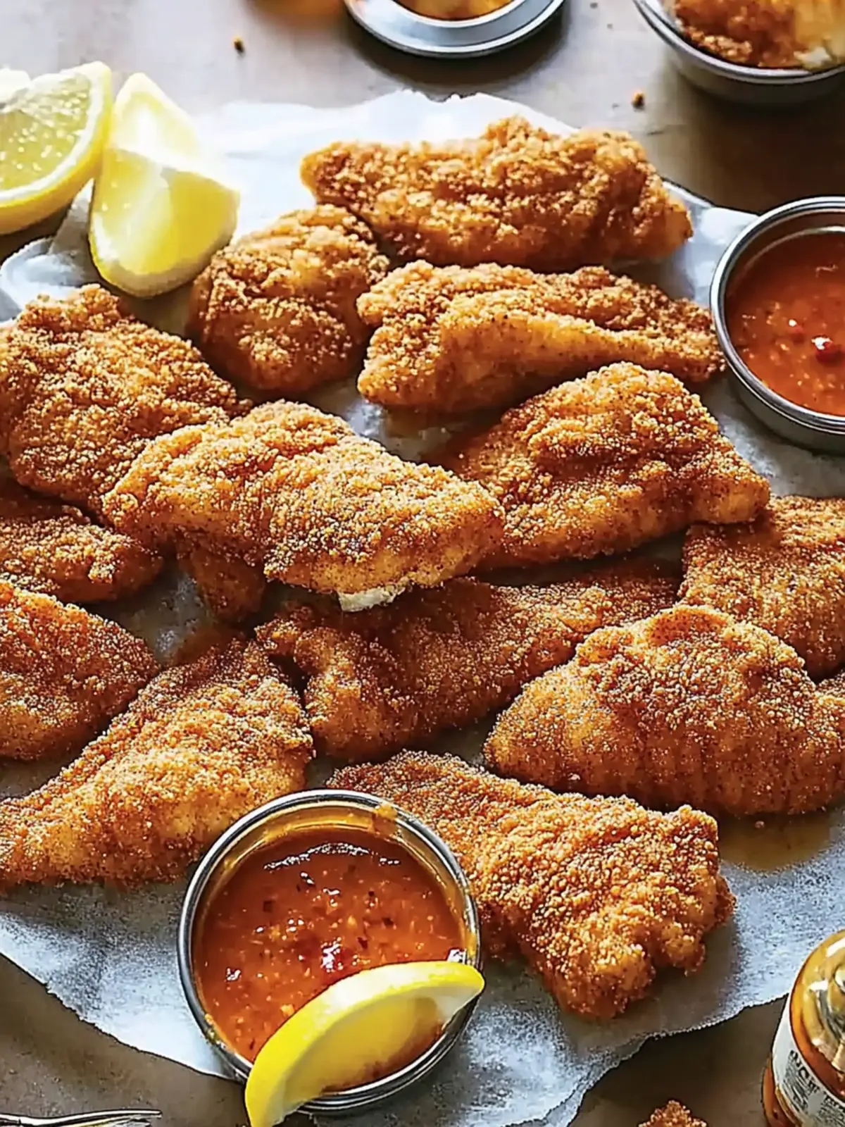 Mom's Fried Catfish with Hot Sauce