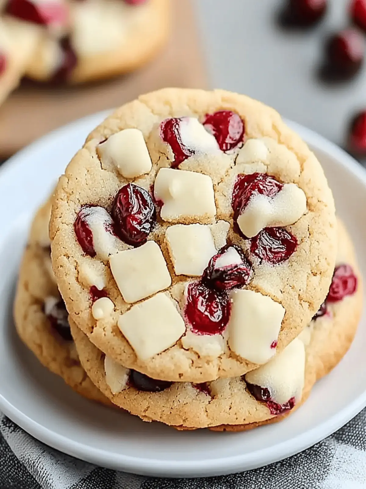 White Chocolate Cranberry Cookies