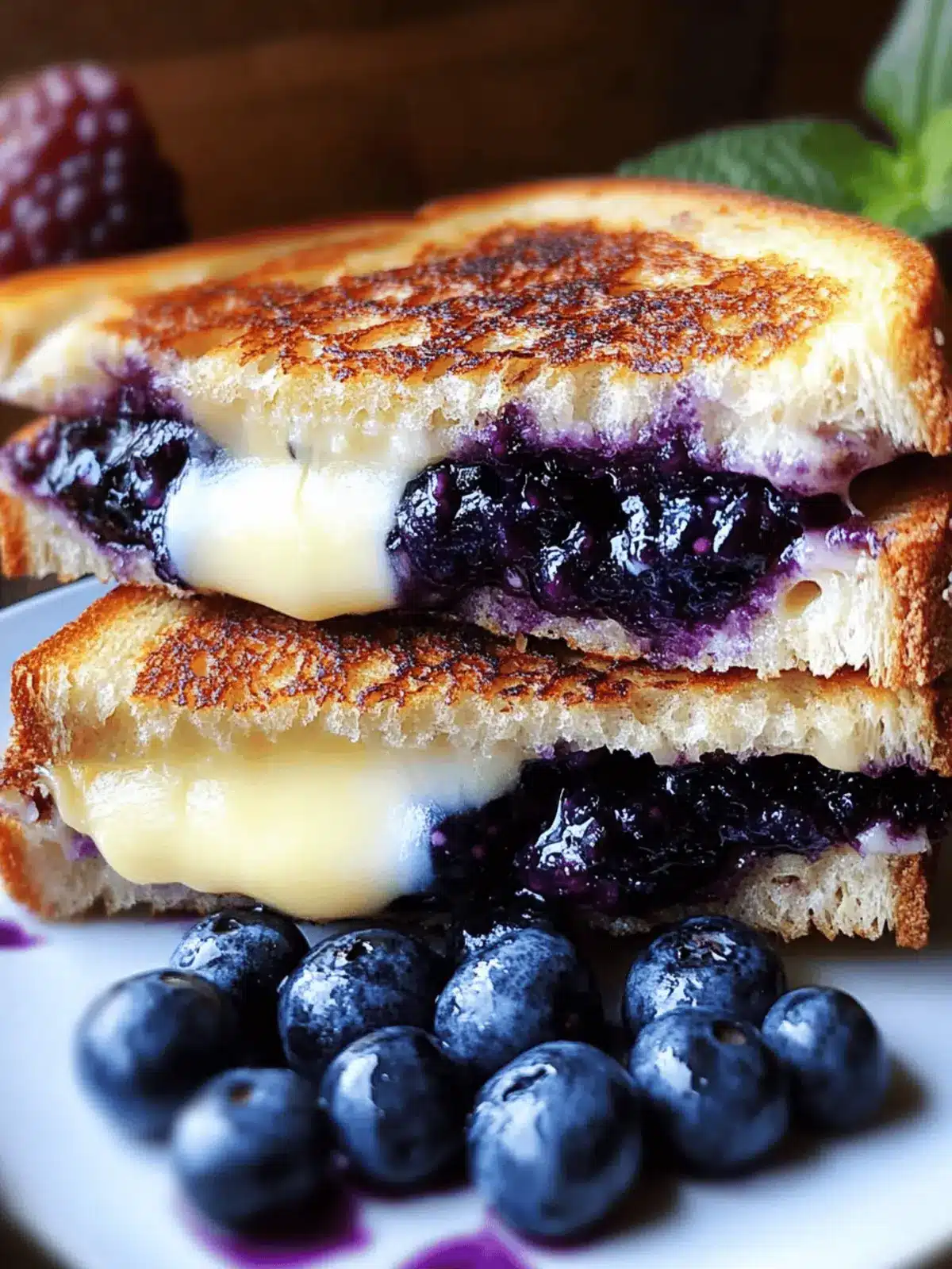 Crisp Blueberry Grilled Cheese
