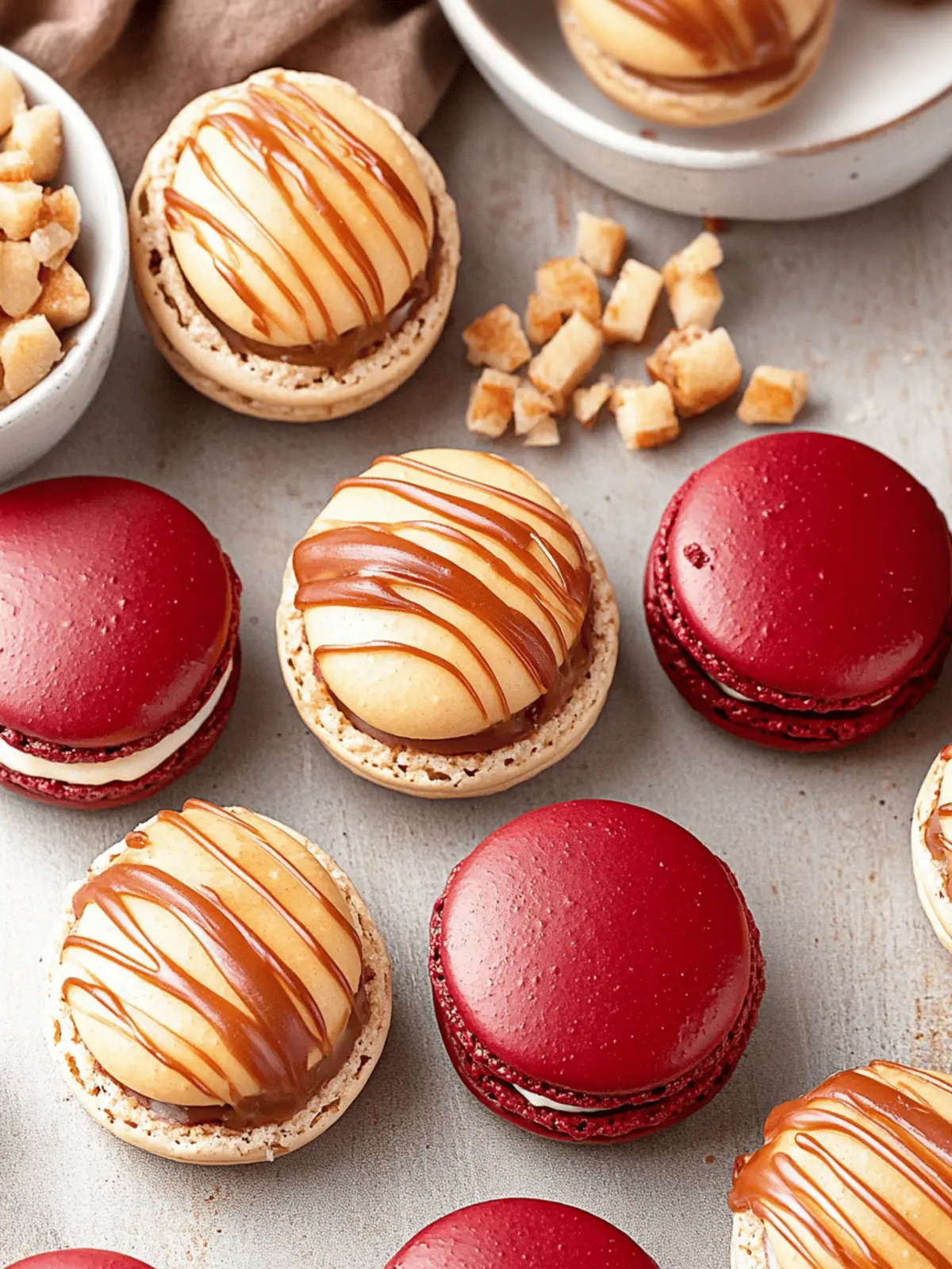 Caramel Apple Pie Macarons