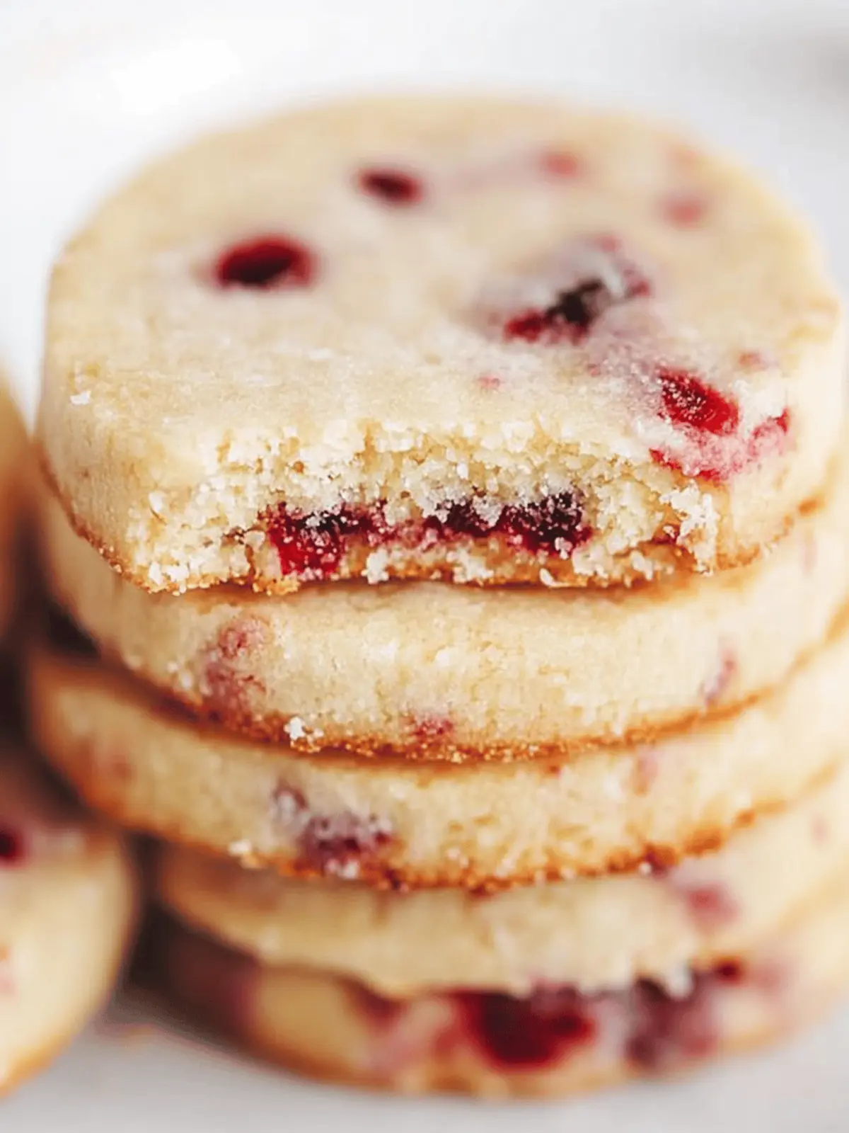 Cranberry Orange Shortbread Cookies