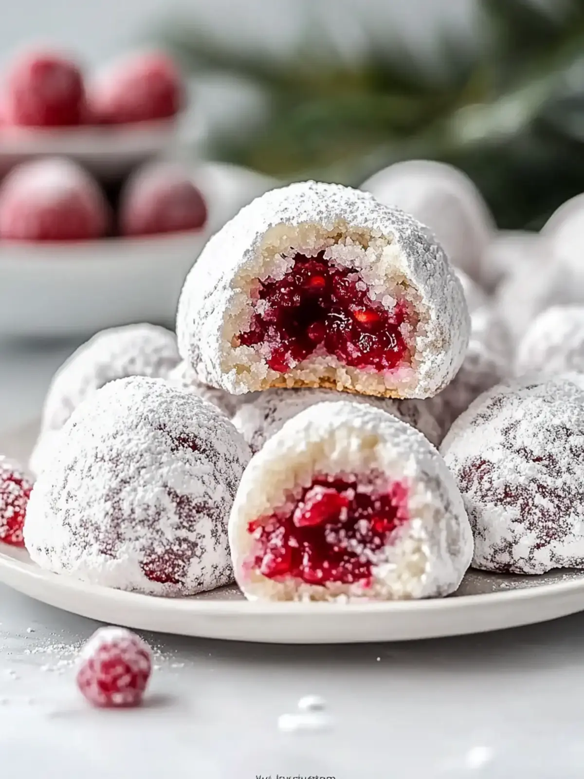 Raspberry Almond Snowball Cookies: Delightfully Buttery Bites 5 Raspberry Almond Snowball Cookies