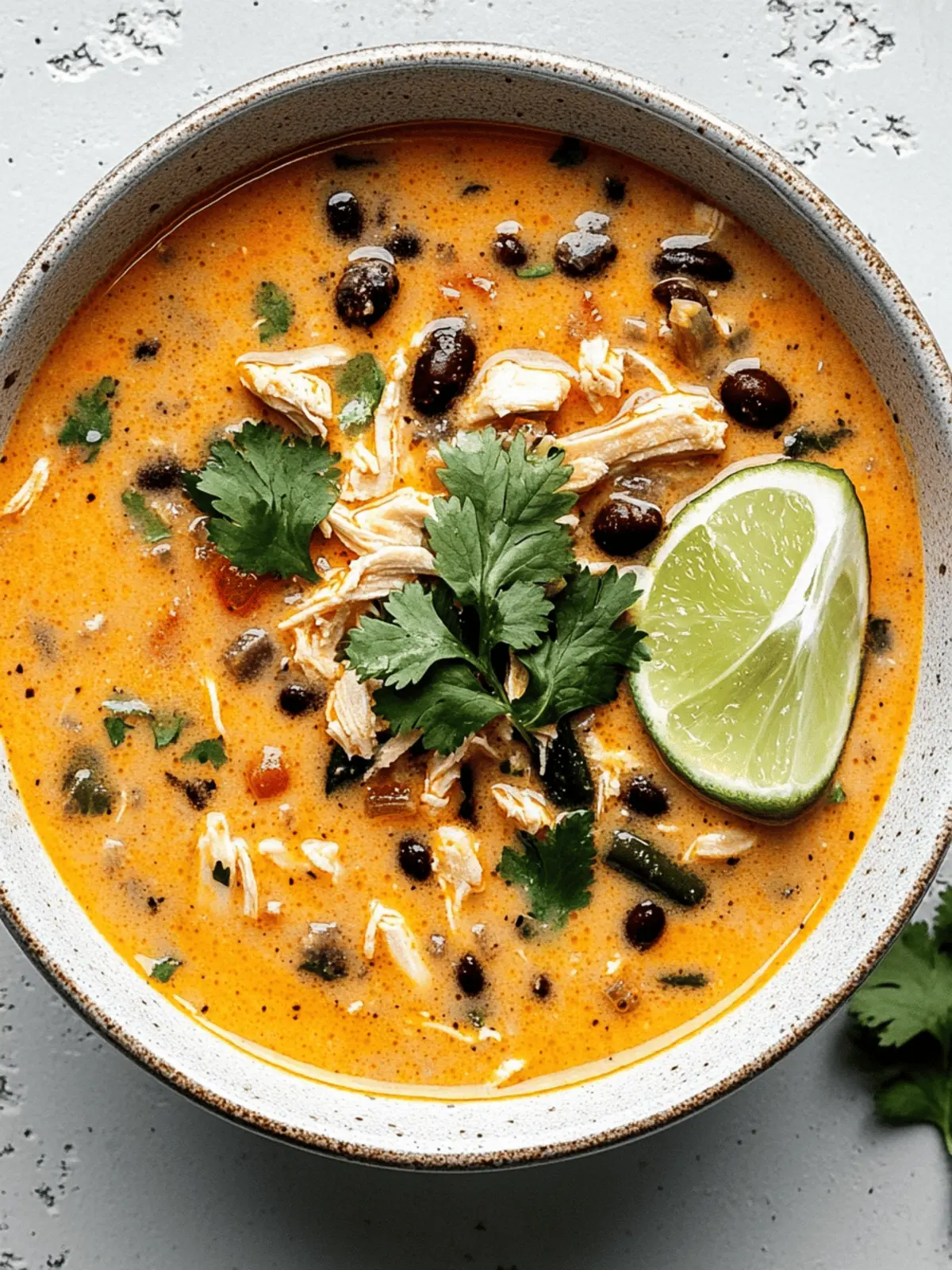 Chicken, Poblano, and Black Bean Soup