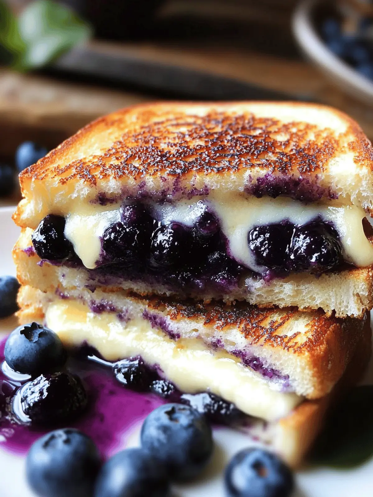 Crisp Blueberry Grilled Cheese