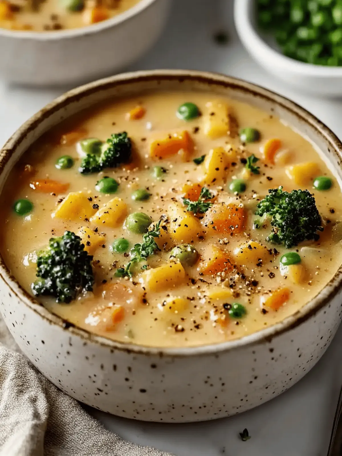 Cozy Up with Gluten-Free Veggie Pot Pie Soup for Comfort! 3 Veggie Pot Pie Soup