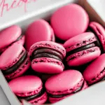 Dark Chocolate Raspberry Macarons