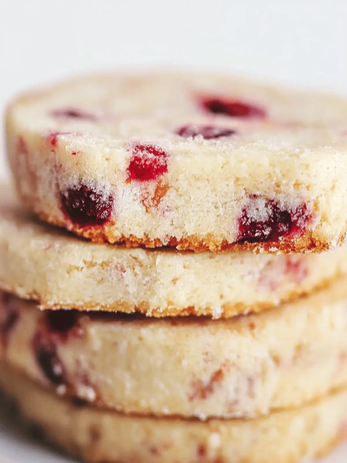 Cranberry Orange Shortbread Cookies