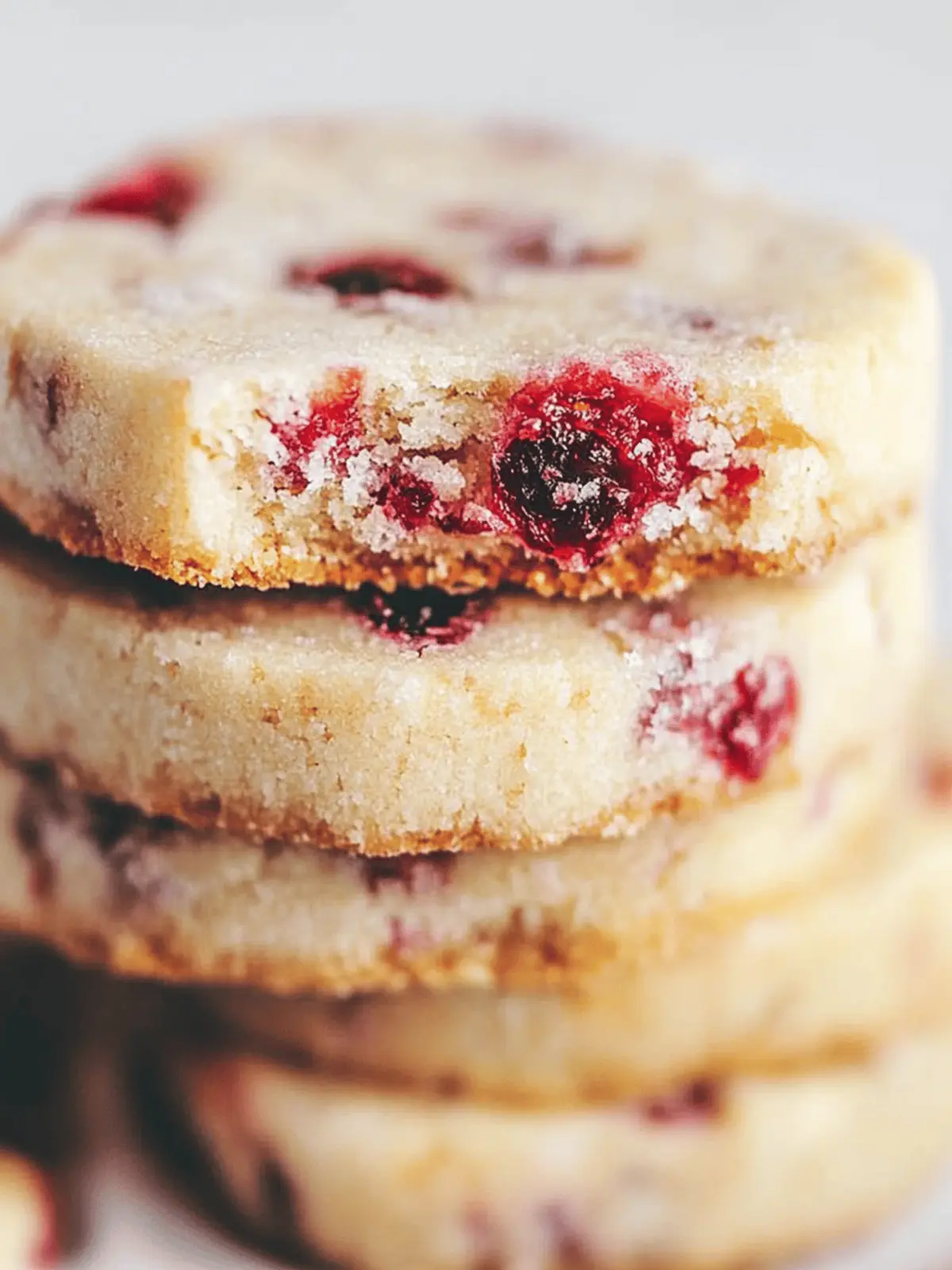 Cranberry Orange Shortbread Cookies