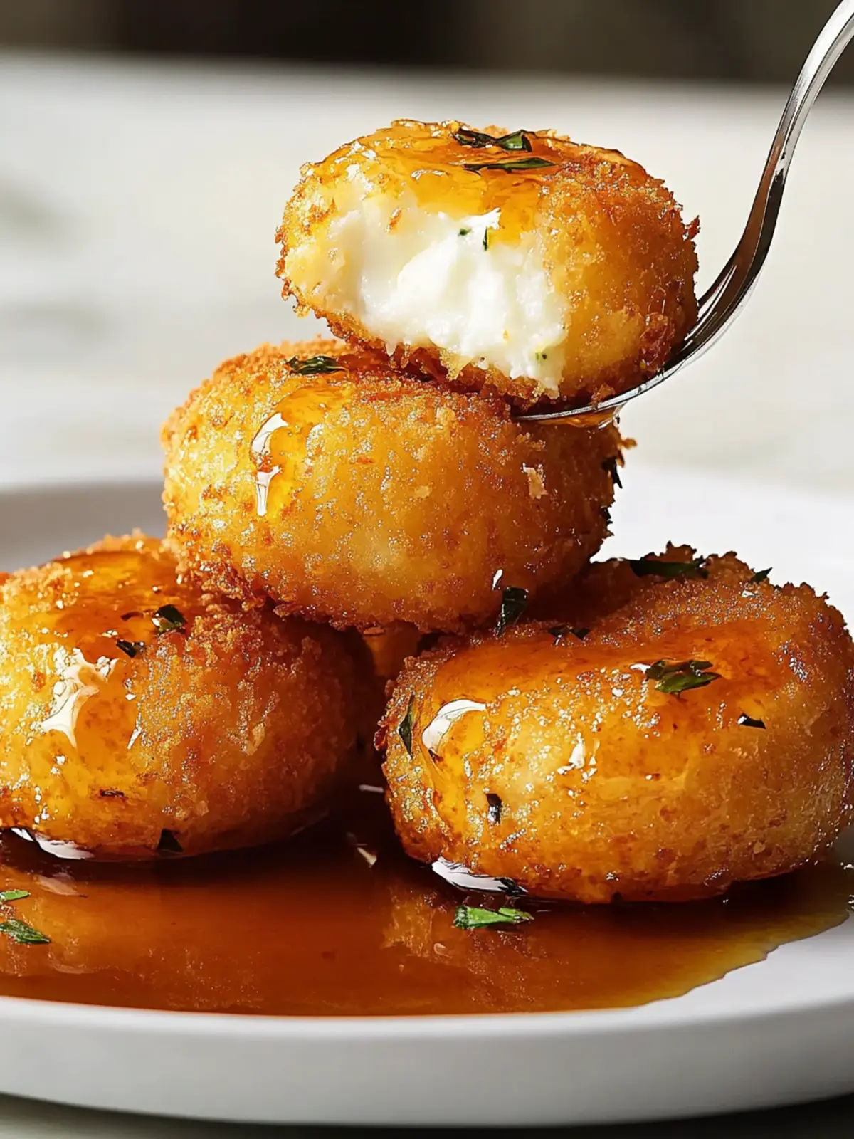 Irresistibly Crispy Fried Goat Cheese Bites with Honey Delight 4 Fried Goat Cheese Bites