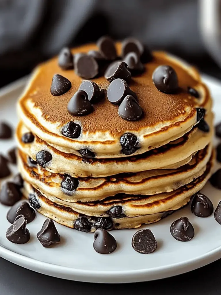 Fluffy Chocolate Chip Pancakes
