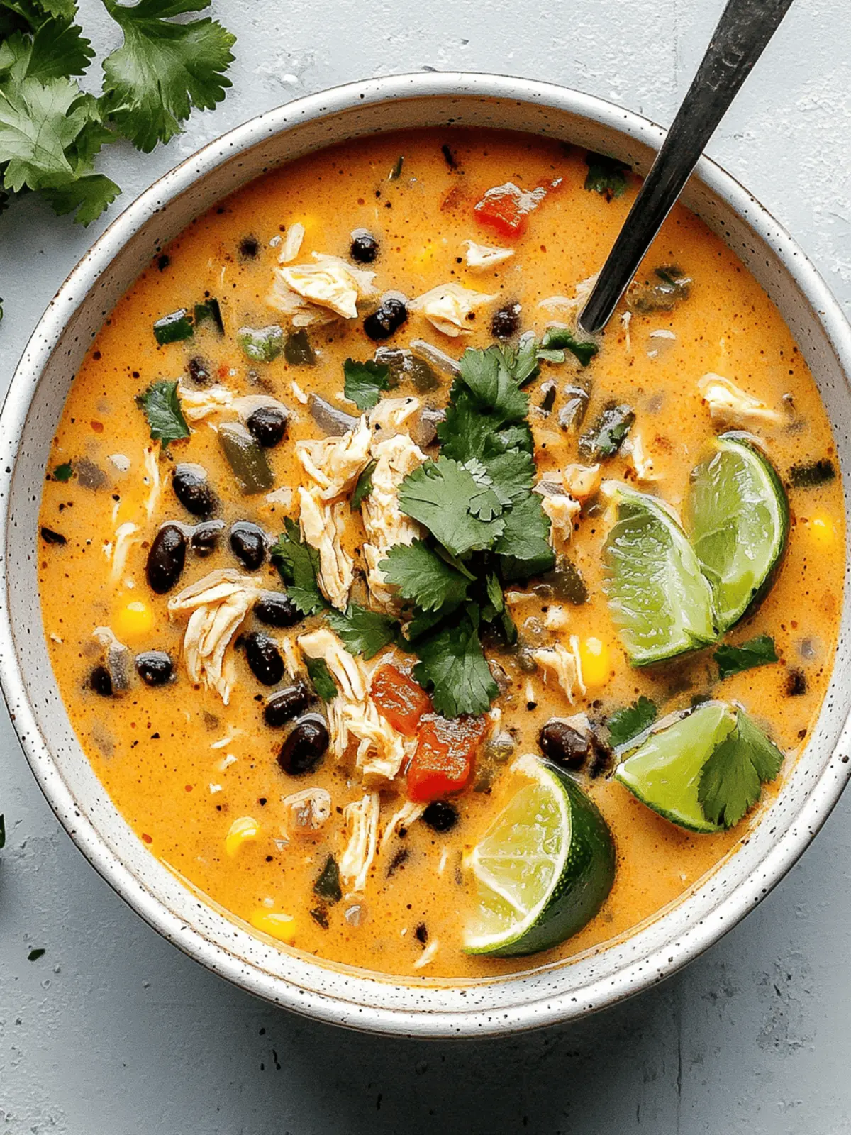 Chicken, Poblano, and Black Bean Soup