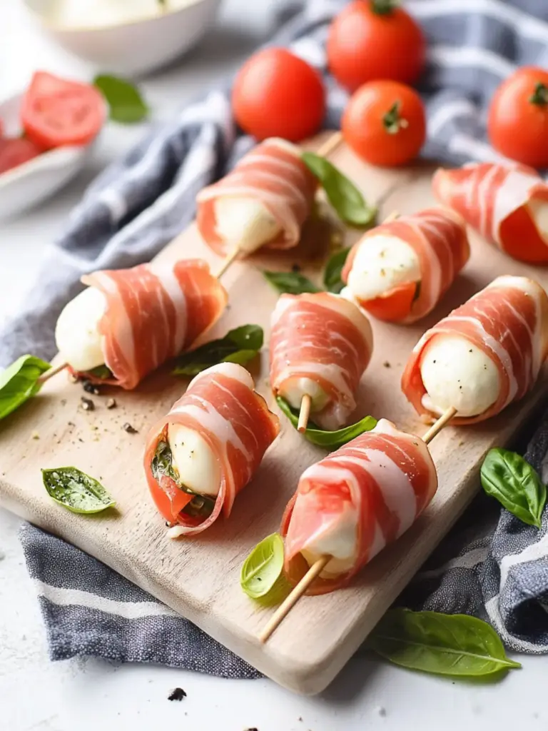 Prosciutto Wrapped Mozzarella Bites