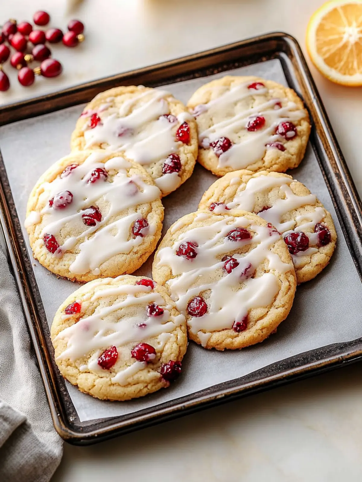 Christmas Cranberry Orange Cookies
