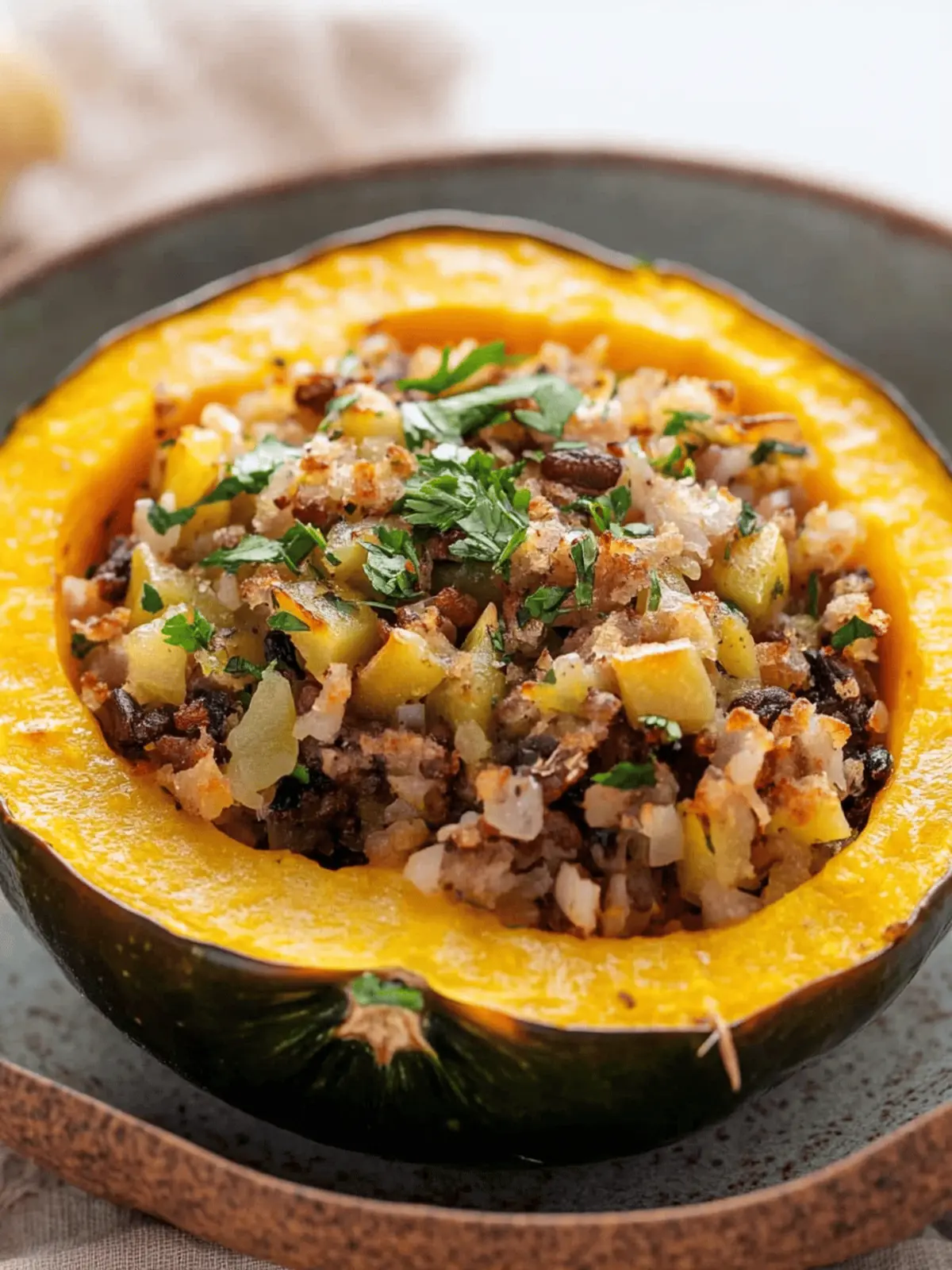 Vegan Stuffed Acorn Squash