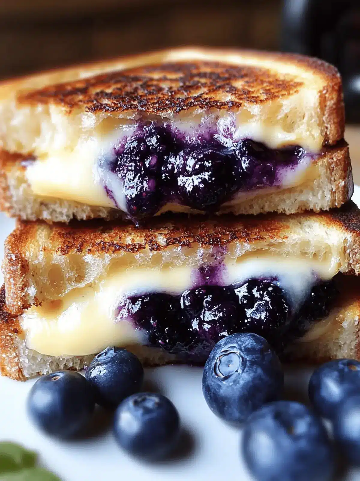 Crisp Blueberry Grilled Cheese