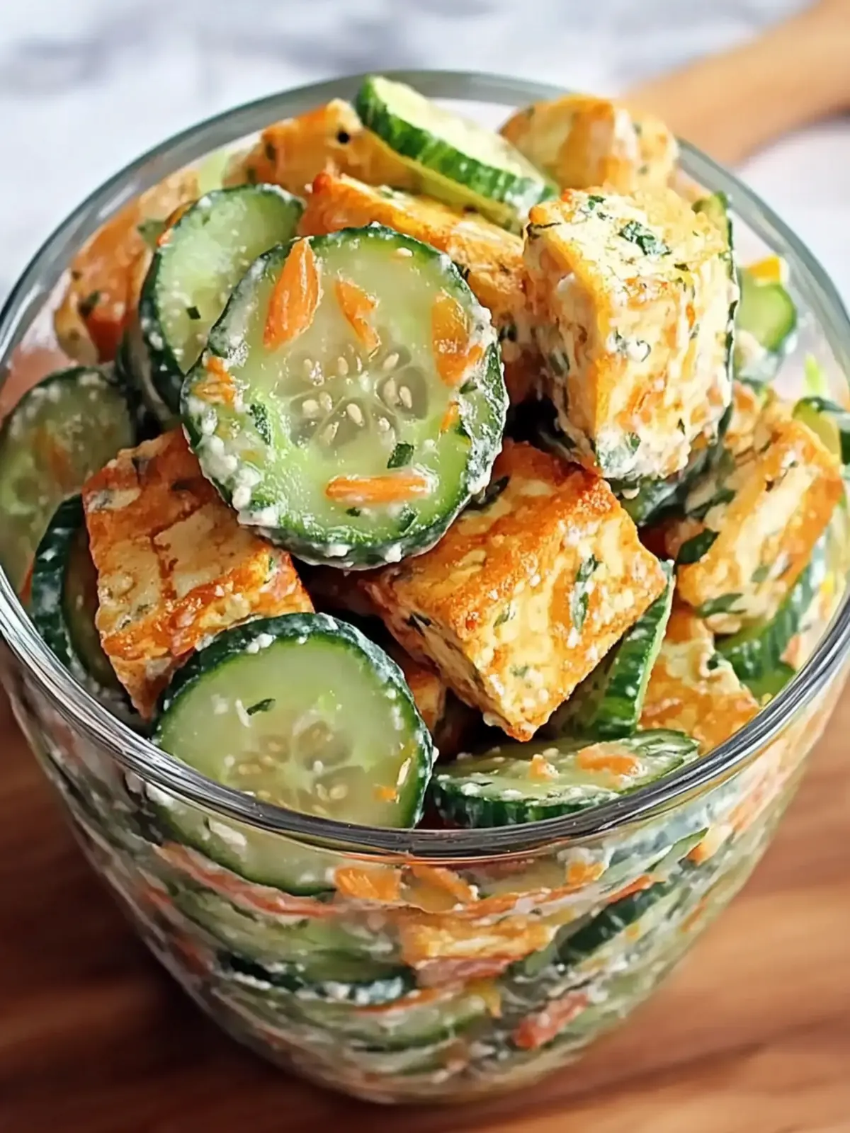 Asian Cucumber Salad with Crispy Tofu for a Crunchy Refresh 4 Asian Cucumber Salad with Crispy Tofu