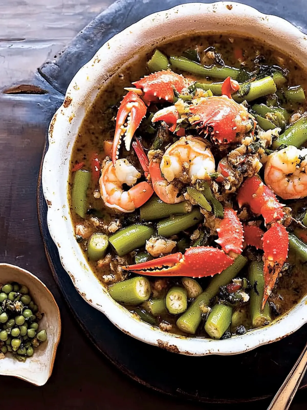 Okra Gumbo with Blue Crabs and Shrimp