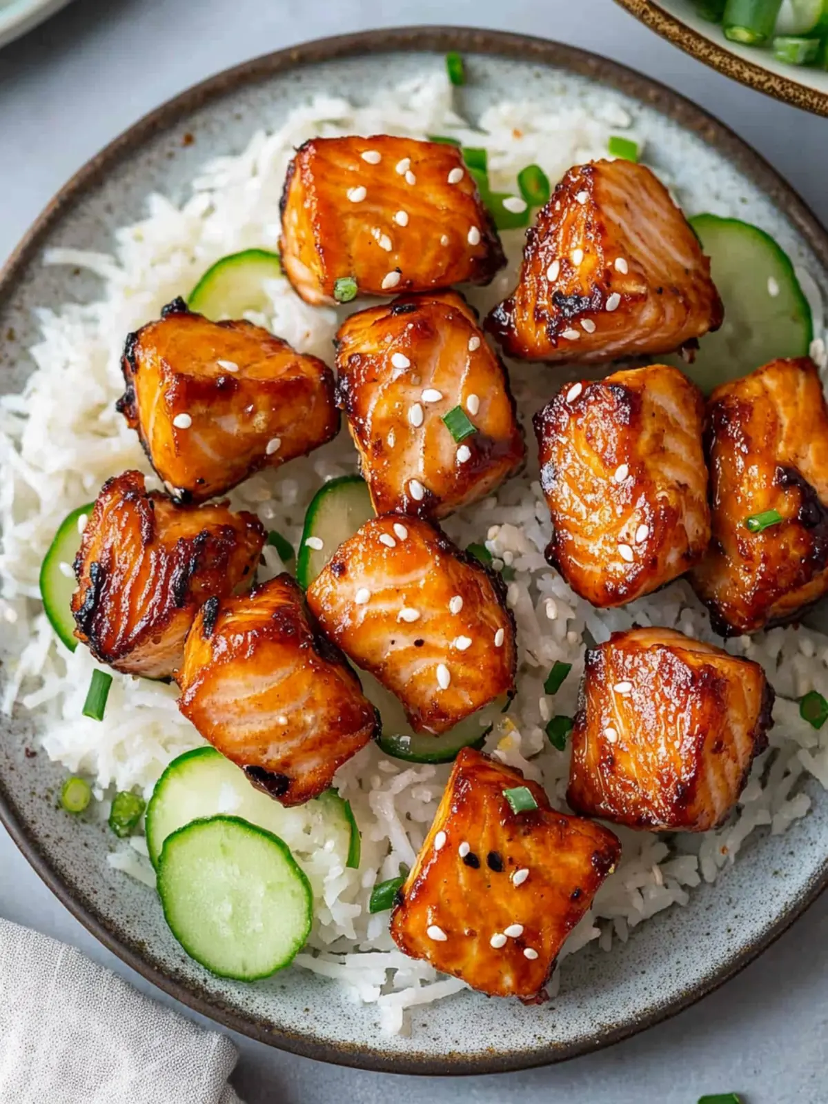 Savory Air Fryer Salmon Bites in 15 Minutes or Less 2 Air Fryer Salmon Bites