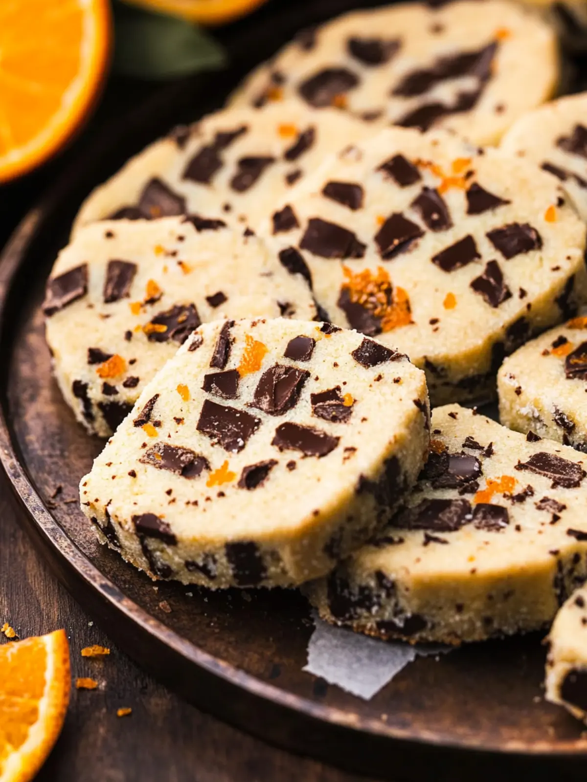 Chocolate Orange Shortbread Cookies