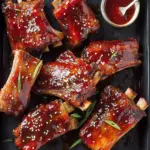 Sweet and Spicy Korean Pork Ribs with Gochujang Glaze Easy Recipe 6 korean pork ribs with gochujang glaze