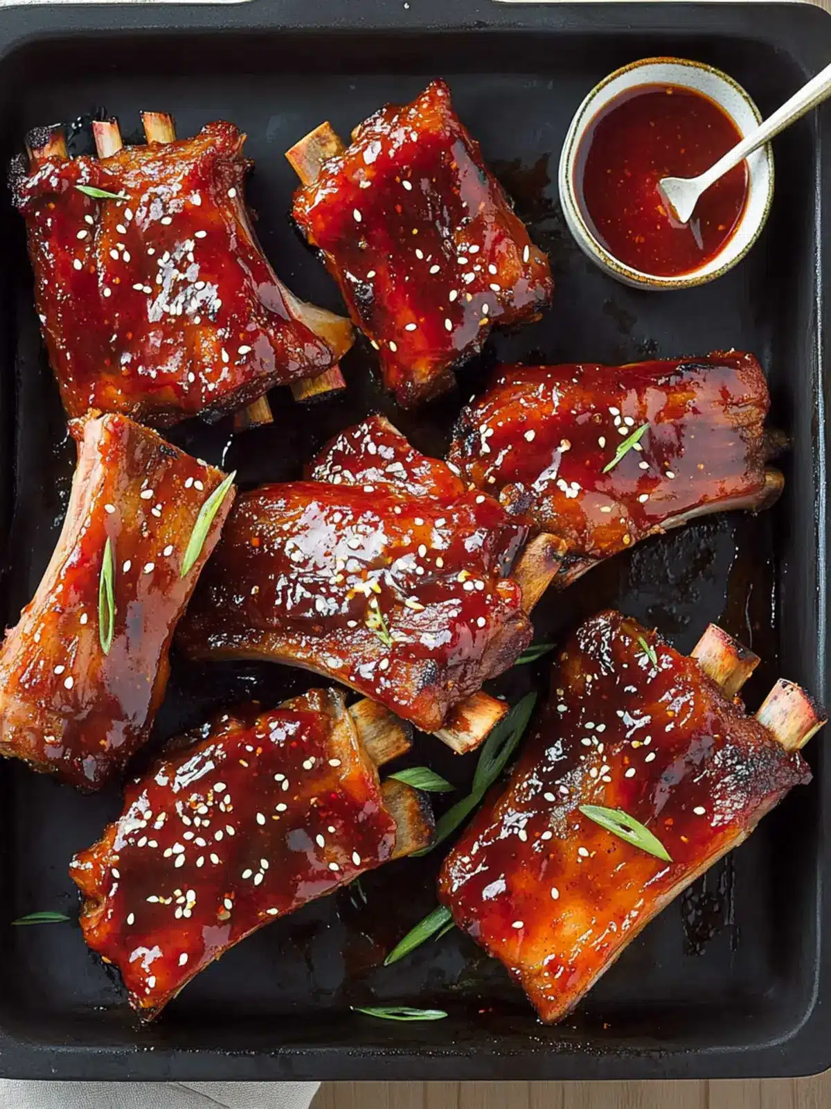 Sweet and Spicy Korean Pork Ribs with Gochujang Glaze Easy Recipe 5 korean pork ribs with gochujang glaze