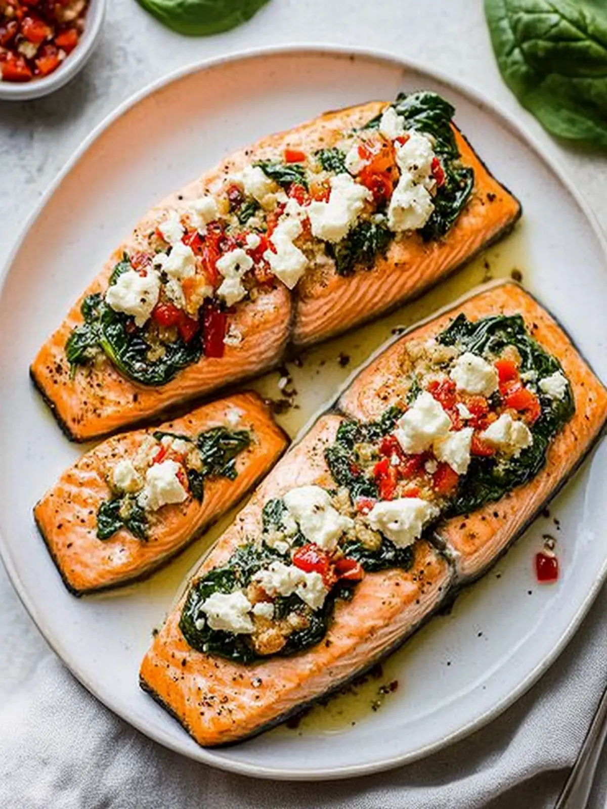 Savory Stuffed Salmon With Spinach & Feta in 30 Minutes 3 Stuffed Salmon With Spinach & Feta
