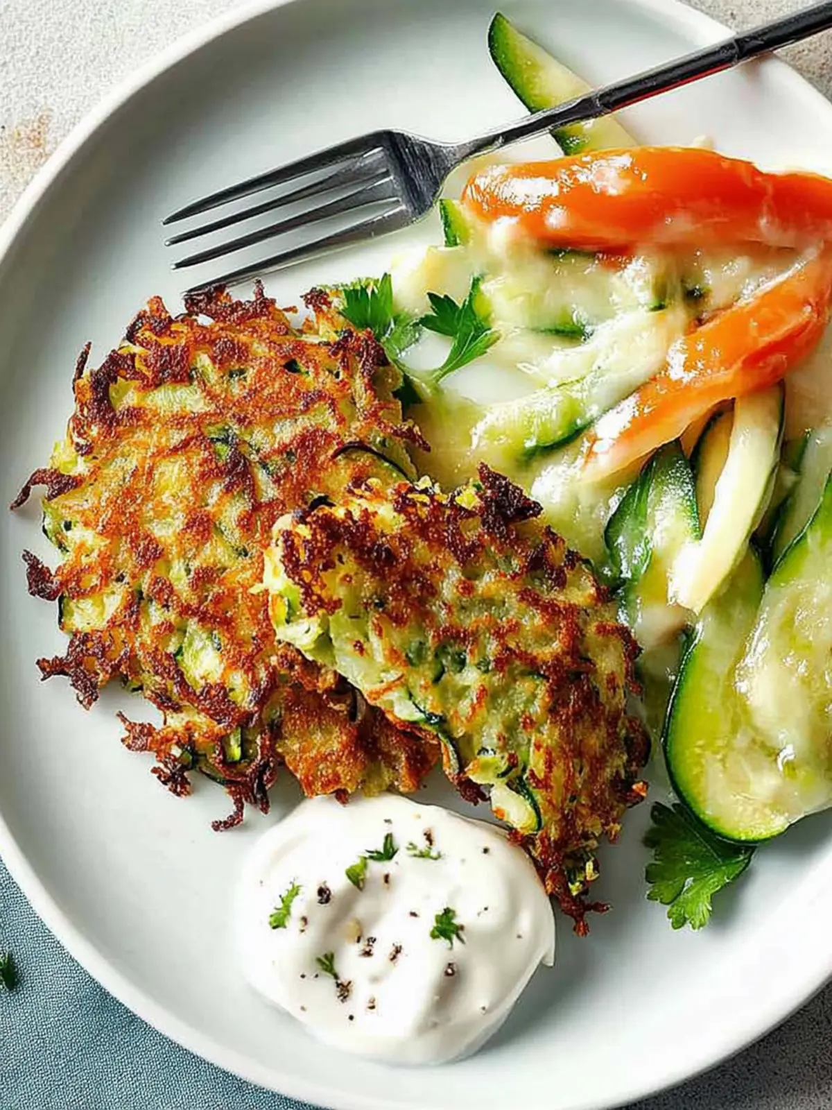 Crispy Zucchini Latkes for a Healthier Snack Delight 2 Zucchini Latkes