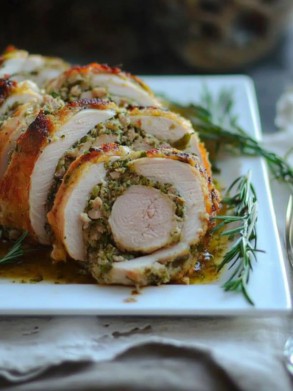 Savory Stuffed Turkey Breast with Sausage & Herbs Delight 3 Stuffed TurkeyBreast with Sausage & Herbs