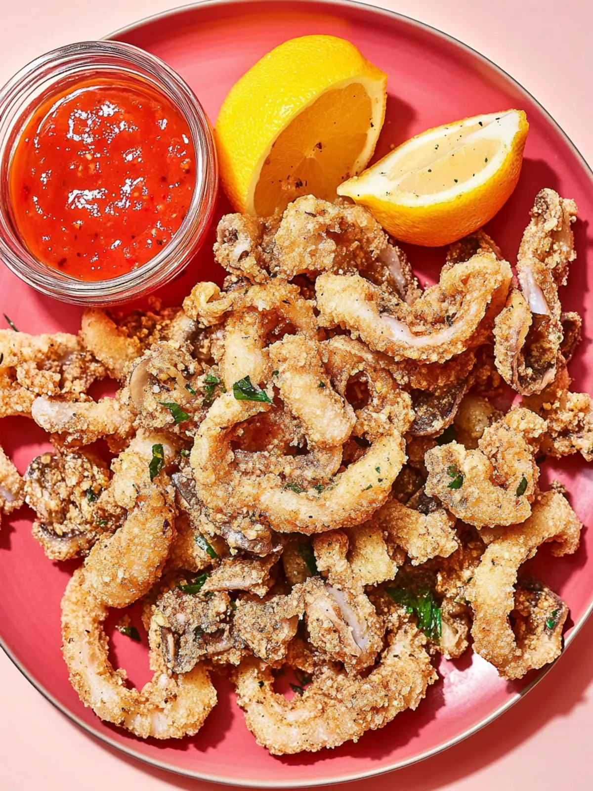 Mushroom “Calamari” with Spicy Marinara