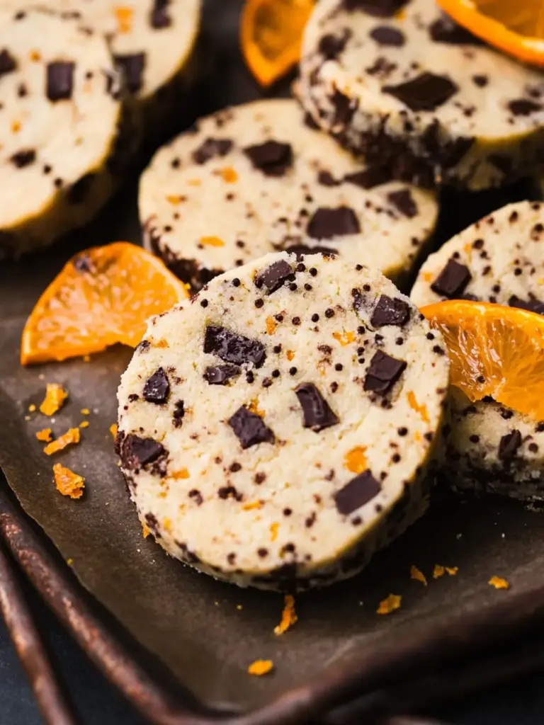 Chocolate Orange Shortbread Cookies