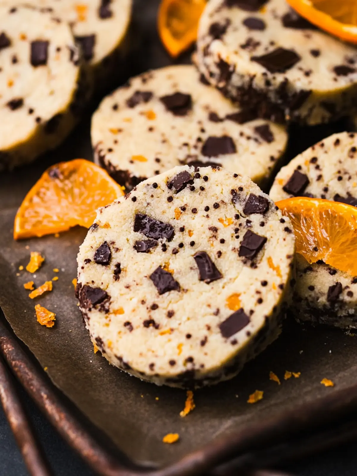 Chocolate Orange Shortbread Cookies