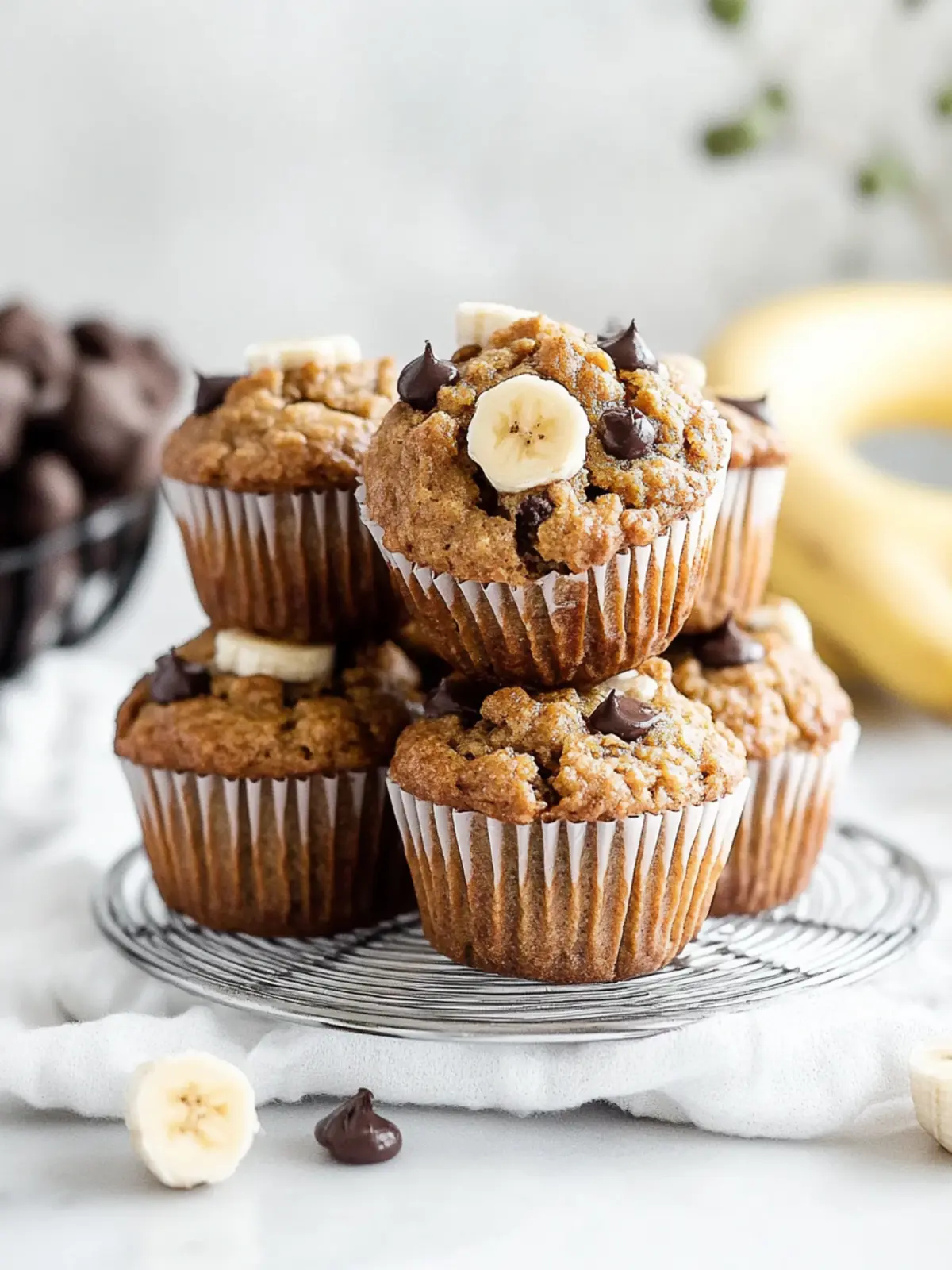Healthy Peanut Butter Banana Muffins