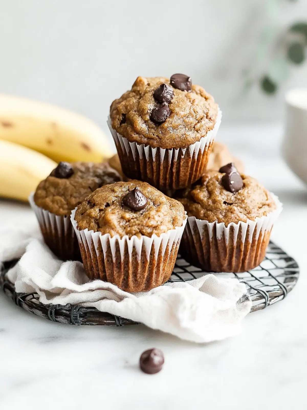 Healthy Peanut Butter Banana Muffins