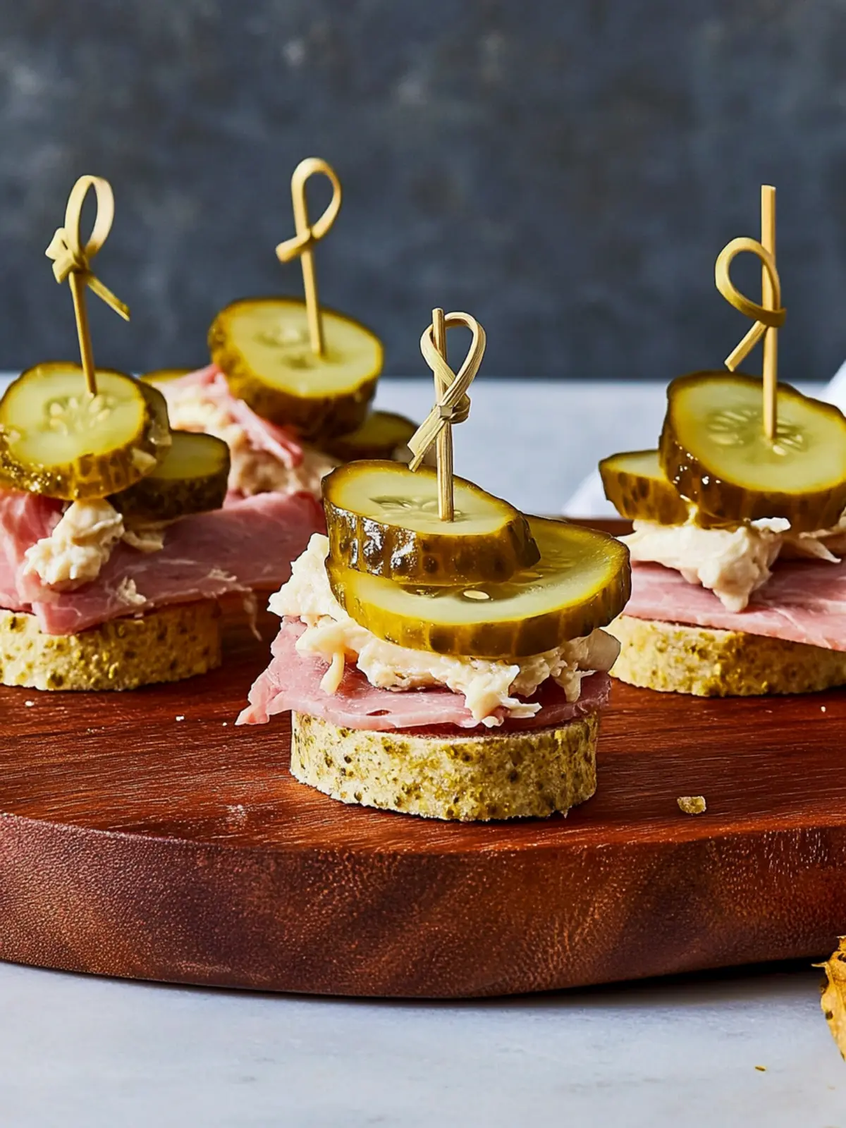 Reuben Pickle Bites