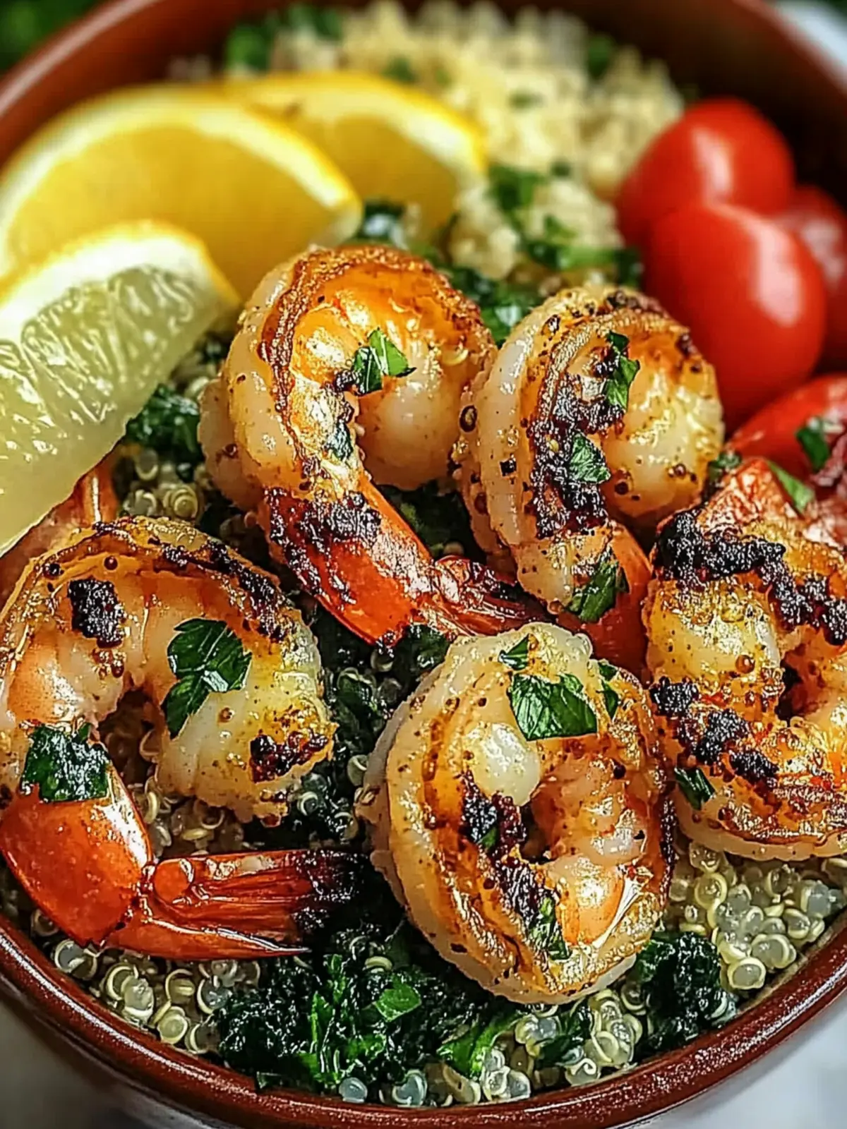 Garlic Shrimp & Quinoa Bowl: Bright, Healthy Brunch Delight 3 Garlic Shrimp & Quinoa Bowl
