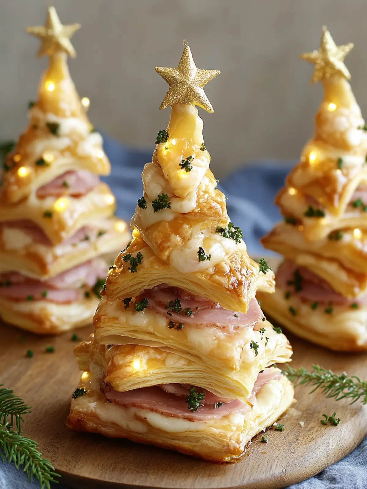 Delicious Ham & Cheese Puff Pastry Christmas Trees to Wow Guests 4 HAM & CHEESE PUFF PASTRY CHRISTMAS TREES