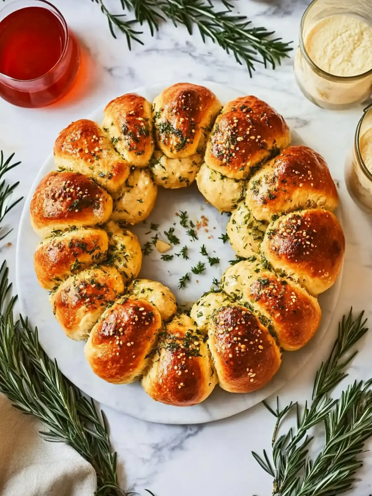 Festive Pull Apart Garlic Bread Wreath for Memorable Gatherings 5 Pull Apart Garlic Bread Wreath