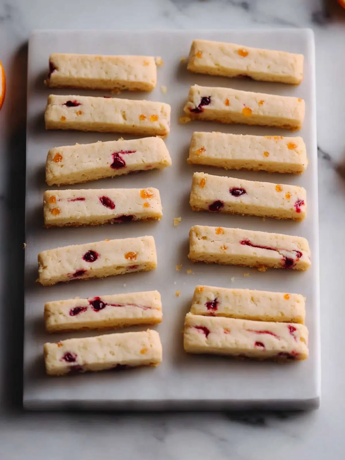 Orange Cranberry Shortbread Cookies