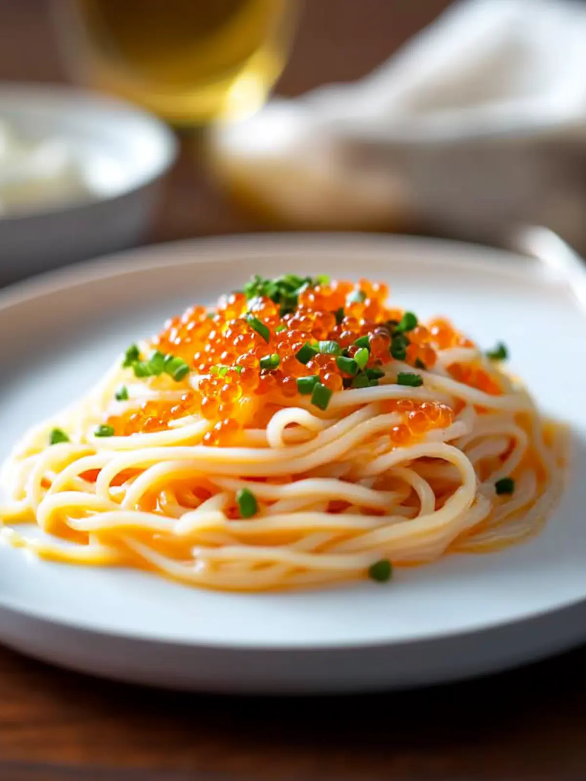 Tobiko Cream Sauce Spaghetti that Dances on Your Taste Buds 3 Tobiko