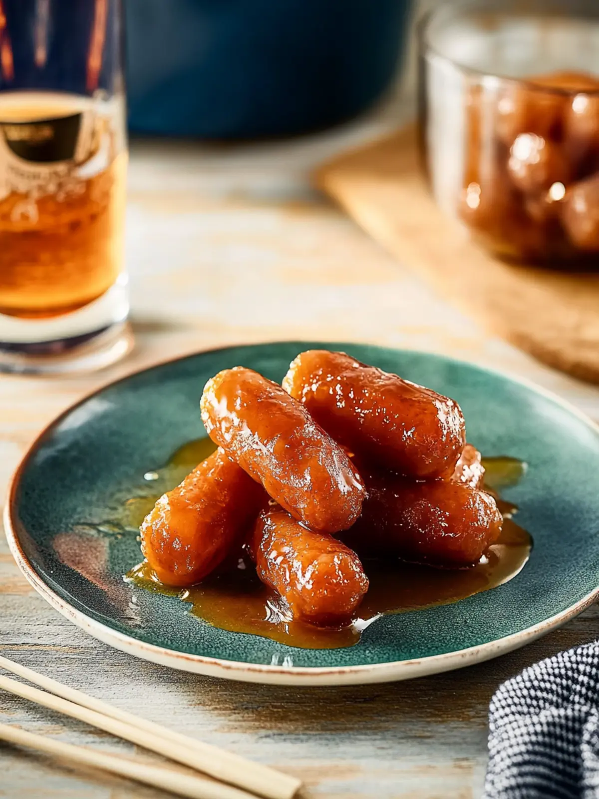 Irresistible Little Smokies in Sweet and Spicy Sauce 2 Little Smokies