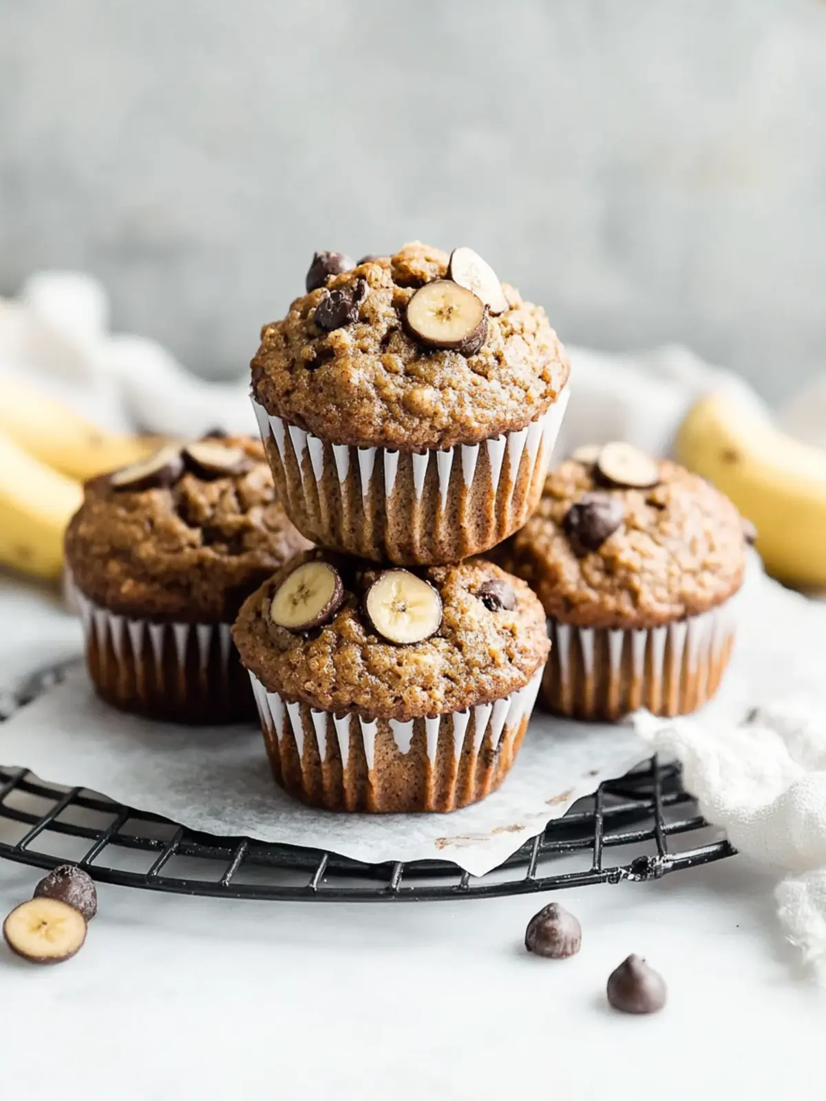 Healthy Peanut Butter Banana Muffins