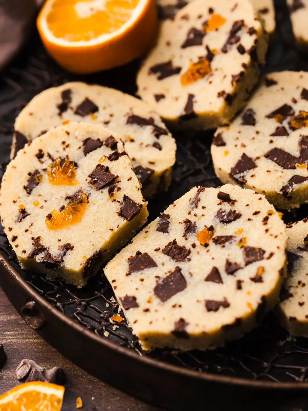 Chocolate Orange Shortbread Cookies
