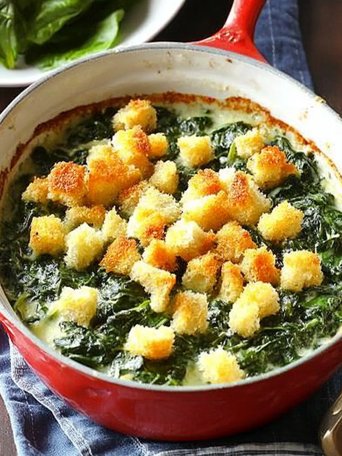 Delicious Crunchy Spinach Casserole for Cozy Family Gatherings 2 Crunchy Spinach Casserole