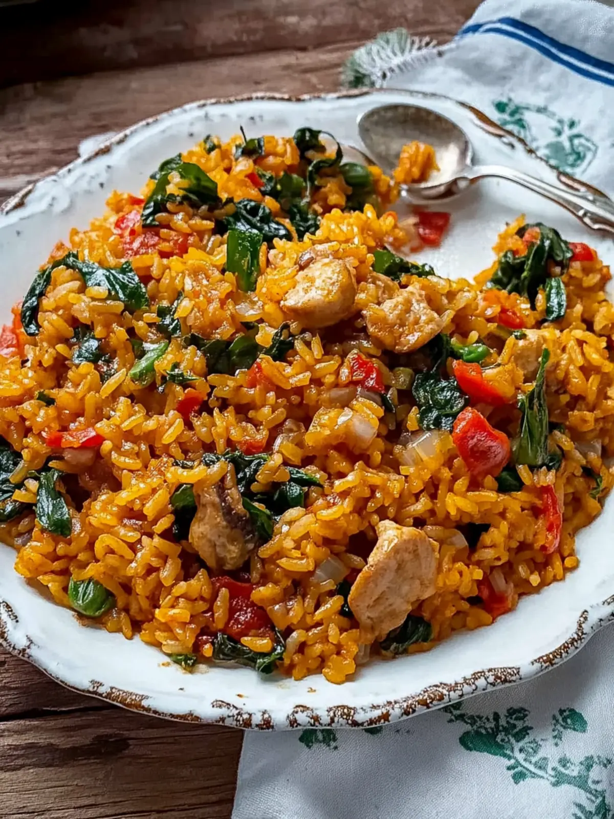 Island Jollof Rice with Spinach: A Tropical Taste Adventure 3 Island Jollof Rice