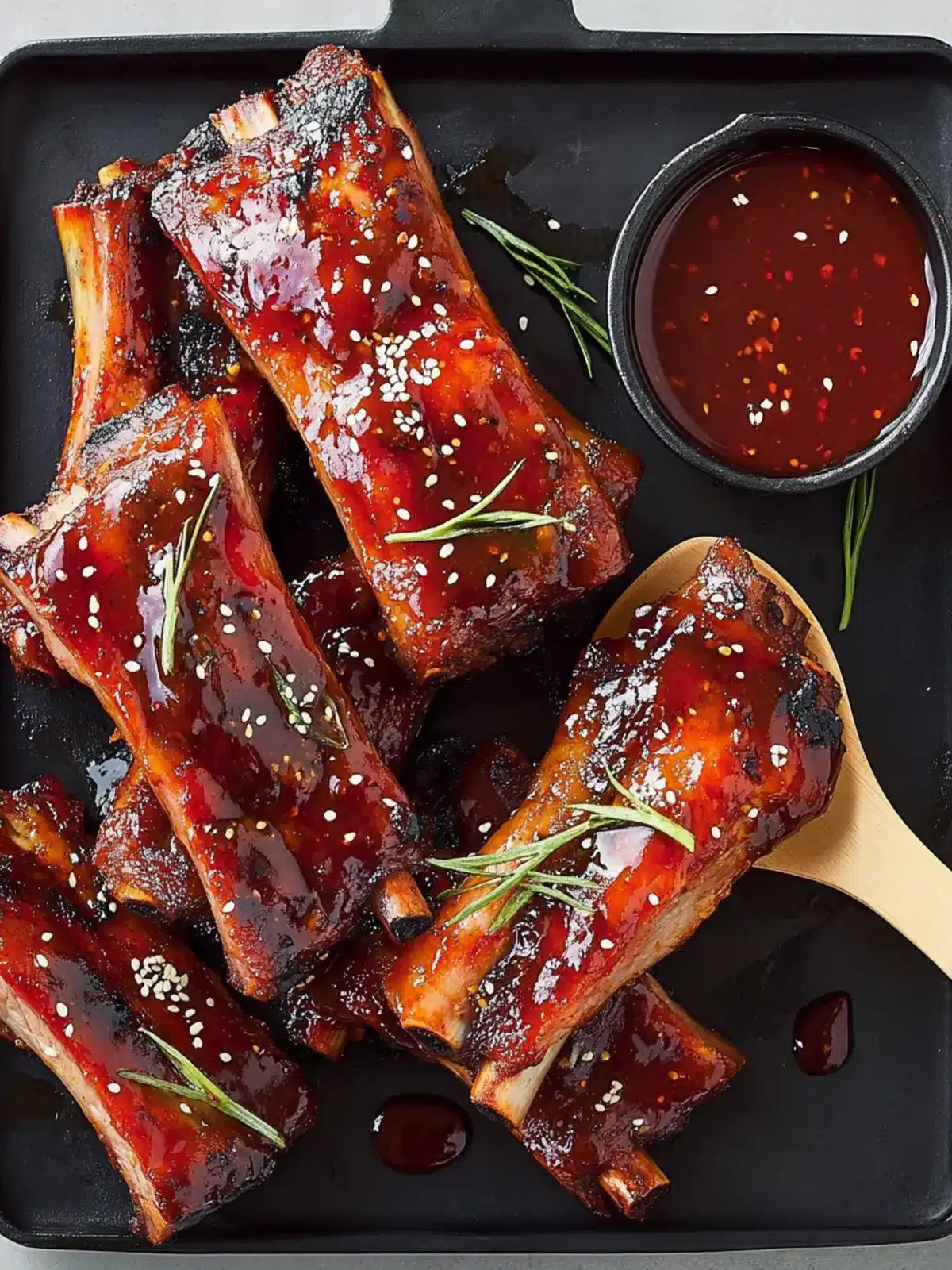Sweet and Spicy Korean Pork Ribs with Gochujang Glaze Easy Recipe 2 korean pork ribs with gochujang glaze