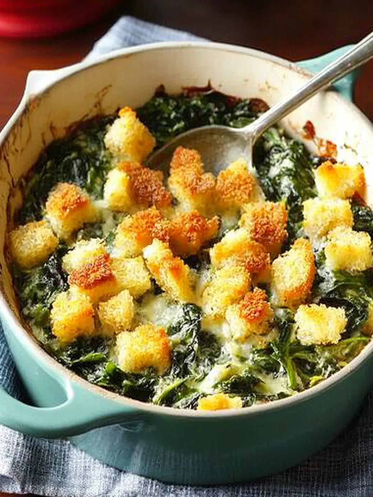 Delicious Crunchy Spinach Casserole for Cozy Family Gatherings 5 Crunchy Spinach Casserole