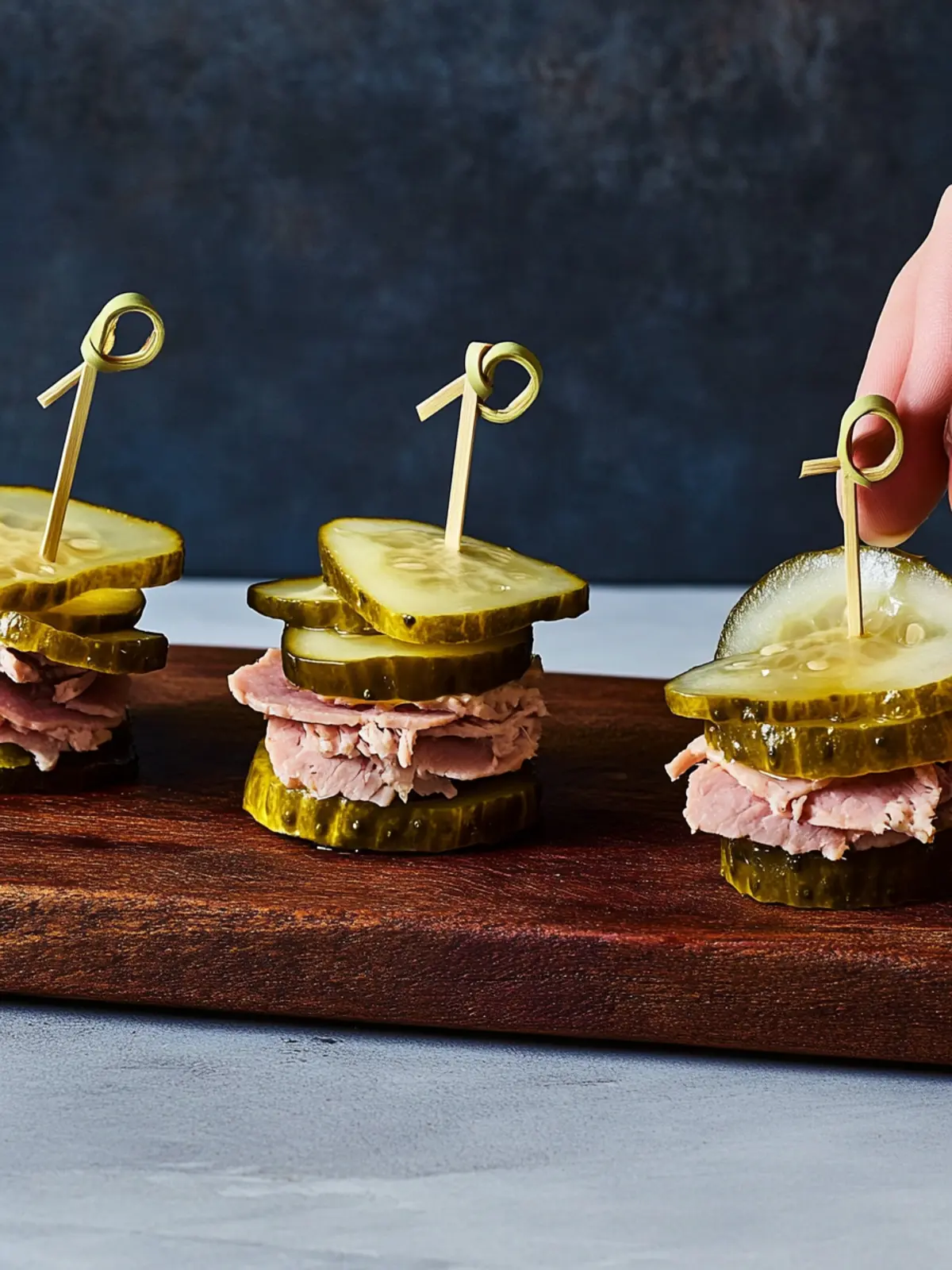 Reuben Pickle Bites