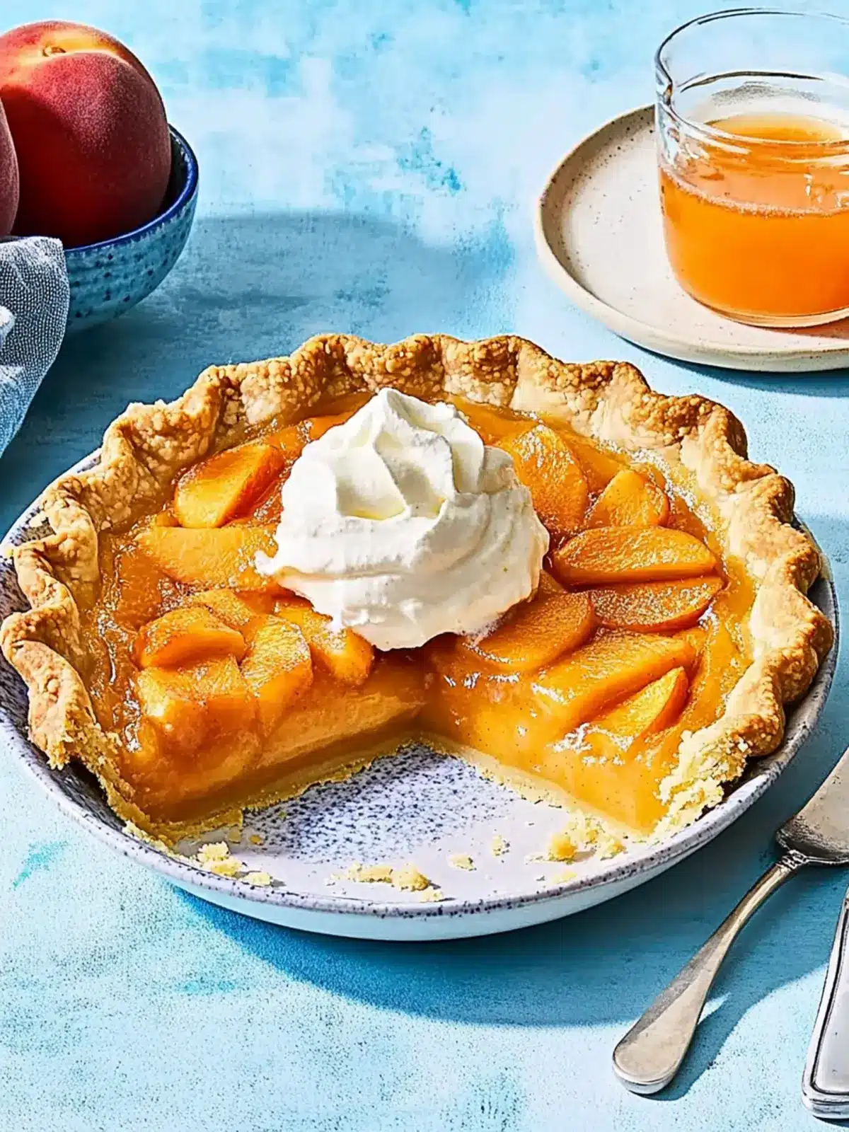 Delicious Peach Pie with Bourbon Whipped Cream for Summer Nights 5 Peach Pie with Bourbon Whipped Cream